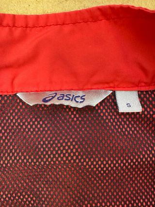 Cortavientos Asics Rosa y Negro Talla S Mujer