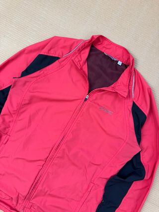 Cortavientos Asics Rosa y Negro Talla S Mujer
