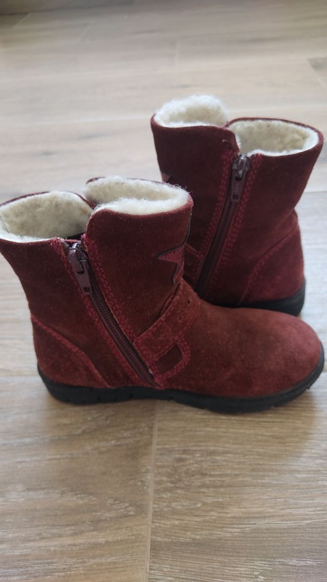 Botas de piel serraje niña T.29