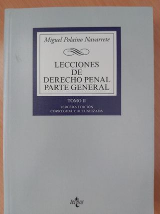 Lecciones de Derecho Penal Parte general: Tomo II