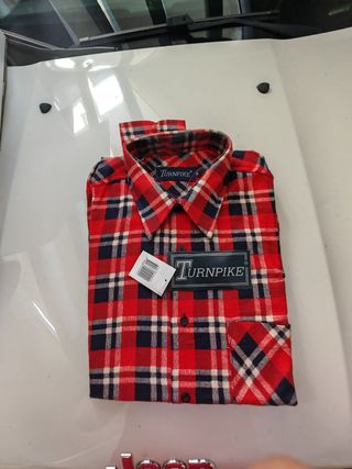 Camicia a quadri Turnpike rossa