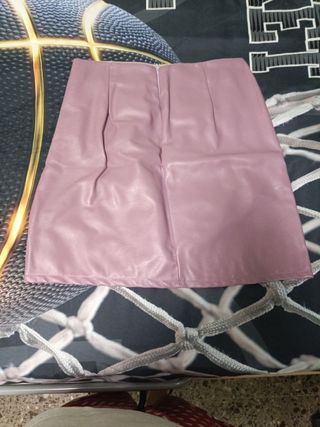 Falda polipiel morada, regalo falda pantalón 