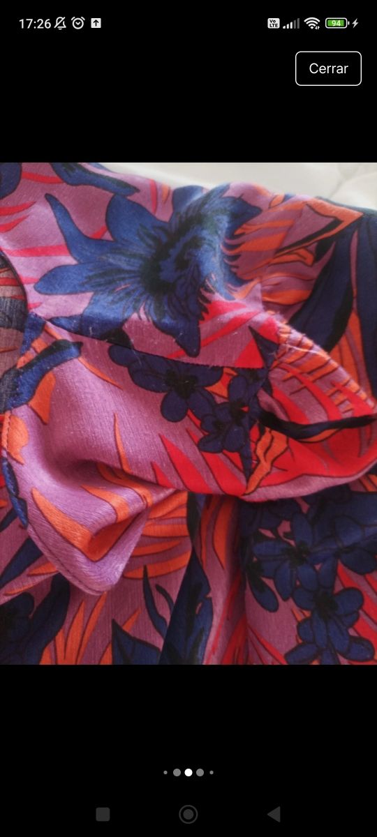 Vestido Zara Otoño Estampado Floral