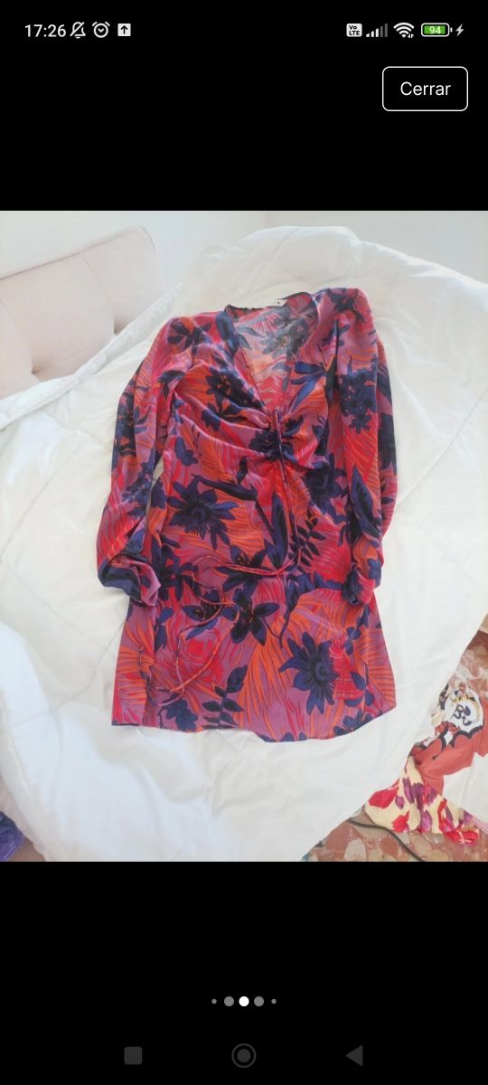 Vestido Zara Otoño Estampado Floral