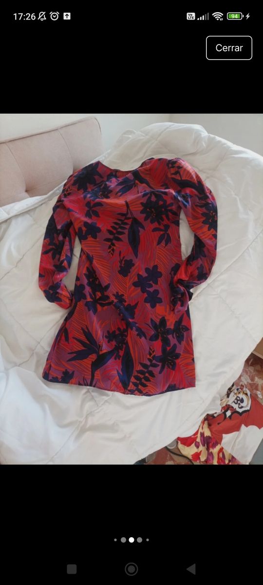 Vestido Zara Otoño Estampado Floral