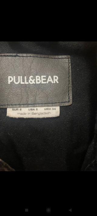 Cazadora Vaquera Negra Pull&Bear Talla S