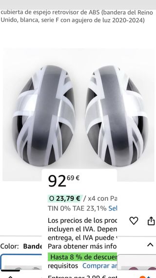 Fundas Retrovisores Mini Cooper Union Jack