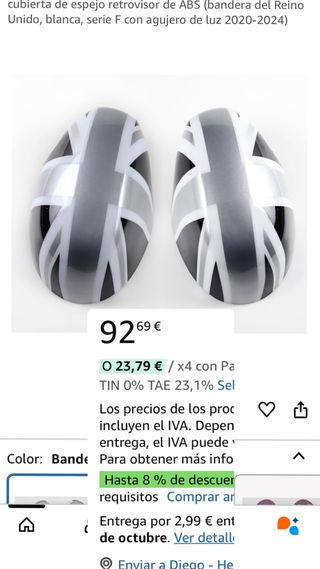 Fundas Retrovisores Mini Cooper Union Jack
