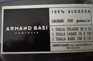 Juego de toallas Armand Basi azul y gris