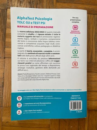 Alpha Test. Psicologia. Tolc. Manuale Di Prepar...
