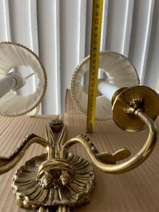 Lampade da parete antiche in bronzo massiccio 