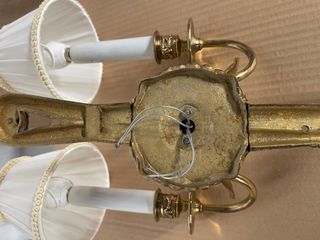 Lampade da parete antiche in bronzo massiccio 