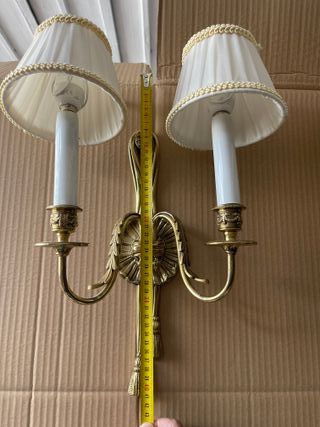 Lampade da parete antiche in bronzo massiccio 