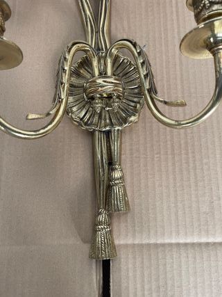 Lampade da parete antiche in bronzo massiccio 