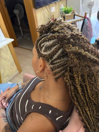 Trenzas africanas con extensiones