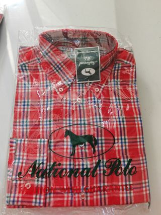 Camicia National Polo a quadri rossa