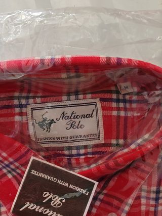 Camicia National Polo a quadri rossa