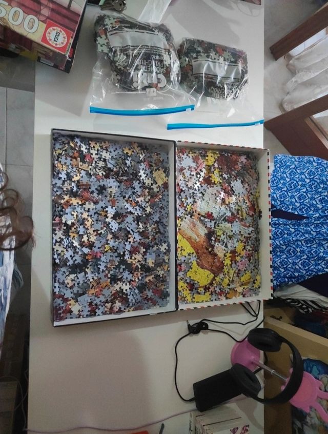 2 puzzle Educa 1500 pezzi, 1 Ravensburger Vintage