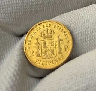 2 Pesos Filipinas Isabel II 1862 Oro
