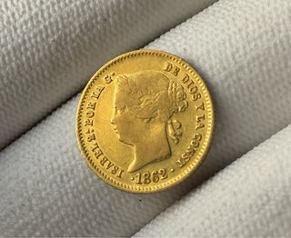 2 Pesos Filipinas Isabel II 1862 Oro