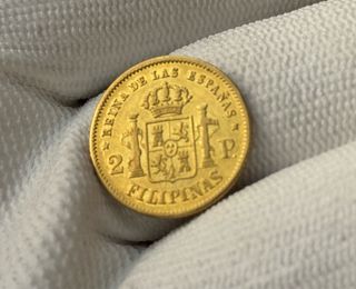 2 Pesos Filipinas Isabel II 1862 Oro