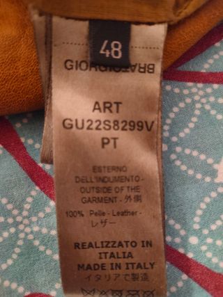 Cazadora Biker Piel Giorgio Brato Marrón