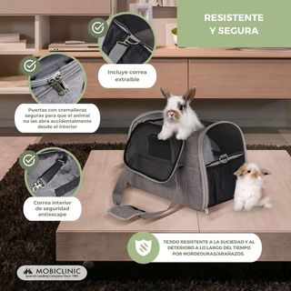 Transportín Mobiclinic Perro/Gato Gris