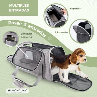 Transportín Mobiclinic Perro/Gato Gris