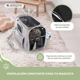 Transportín Mobiclinic Perro/Gato Gris