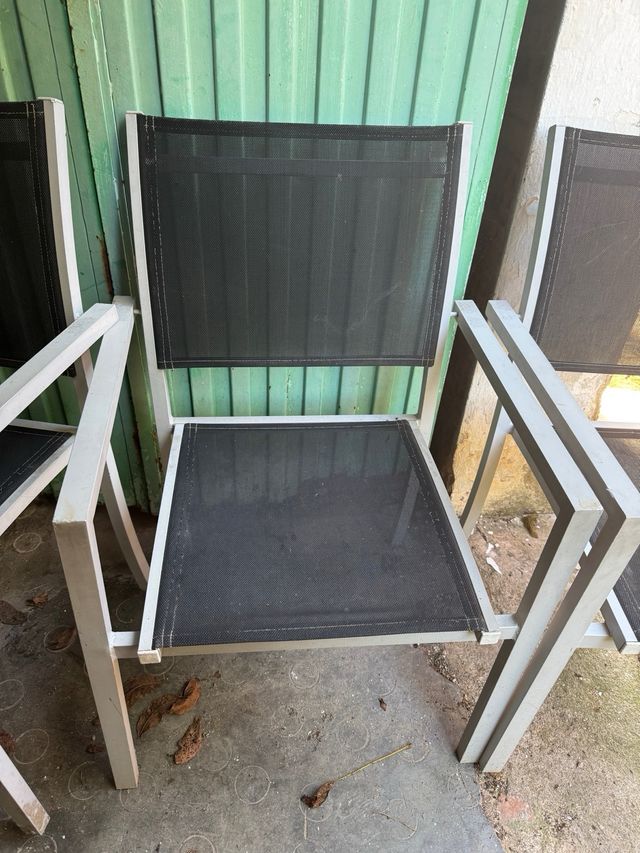 Sillas de exterior metal y tela