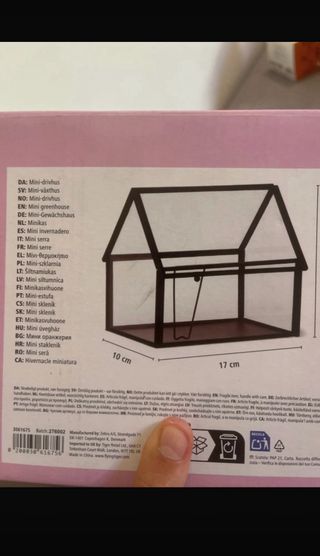 Mini invernadero de cristal y metal