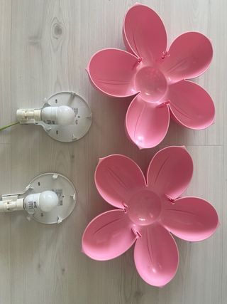 2 Lámparas Flor Ikea Rojas 10€