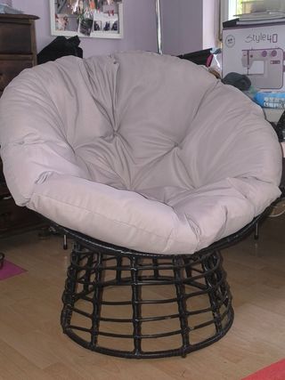 Silla Redonda Giratoria Negra