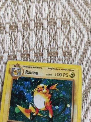 Carta Pokémon Raichu Fase 1 
Edición 2016 lvl40