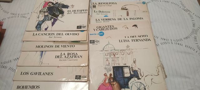 12 Vinilos Zarzuela Serie Azul