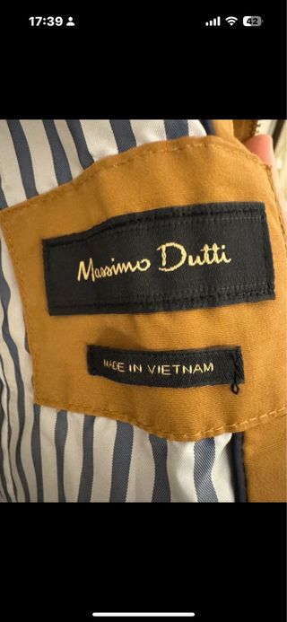Chaqueta Massimo Dutti Talla XL Marrón