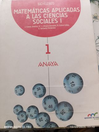 Matemáticas aplicadas a las Ciencias Sociales I.