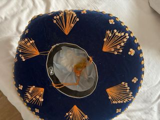 sombrero Mexicano Auténtico 2️⃣x6️⃣0️⃣€ Azul y Dorado 