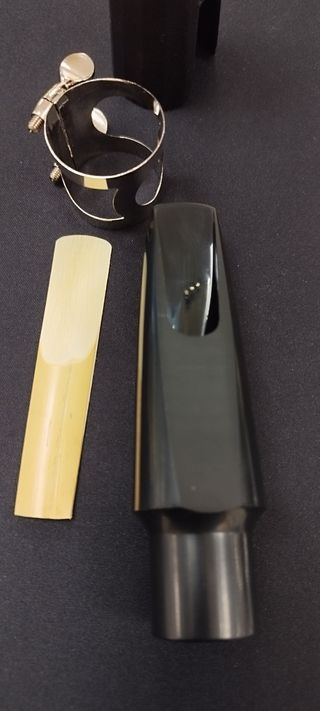 Boquilla Saxo Tenor + Abrazadera + cubre boquilla 