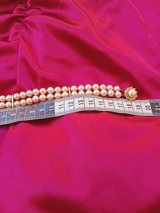 Pulsera Perlas Plata 925 Baño Oro