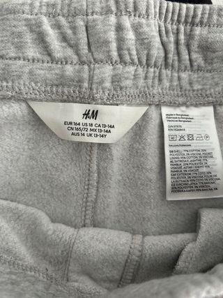 Pantalón chándal negro 13-14 años