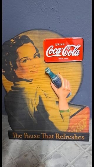 Cartello Coca Cola Vintage The Pause That Refreshe