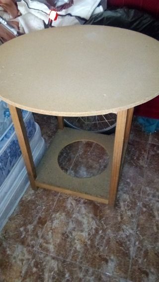 Mesa camilla redonda de madera