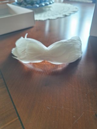 Tocado Mimoki Novia Blanco