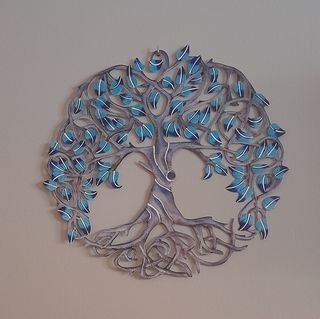Árbol de la vida decorativo azul