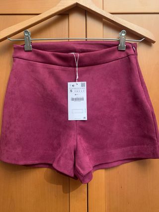 Pantalón corto Zara ante sintético T.S
