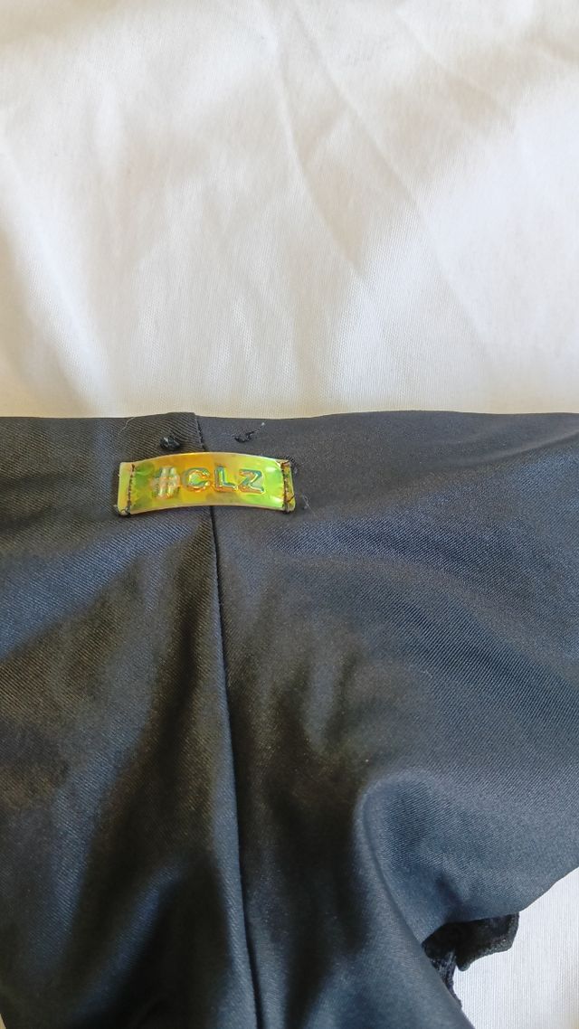 Slip bikini Calzedonia nero con rouches