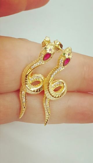 Pendientes de Plata 925 y laminado oro 18k