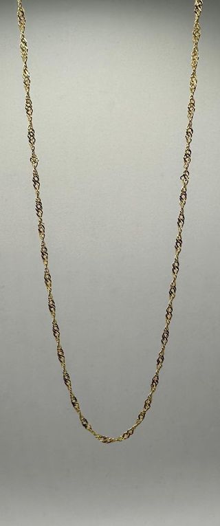 Cadena Singapour de oro de 18k, 3.89 g, 46 cm.