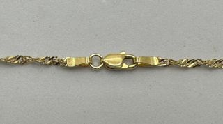 Cadena Singapour de oro de 18k, 3.89 g, 46 cm.